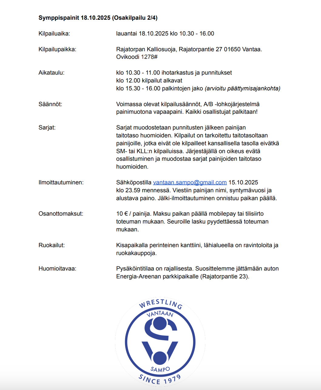 Symppispainit Vantaa 10 2025